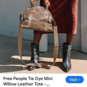 Free People Mini Willow Leather Tote - Tan
